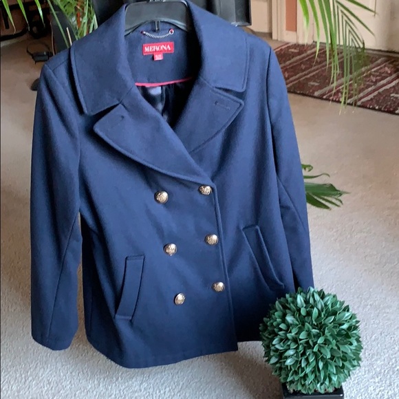 Coats | Merona Navy Blue Wool Pea Coat 